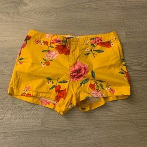 Old Navy Yellow Flower Shorts